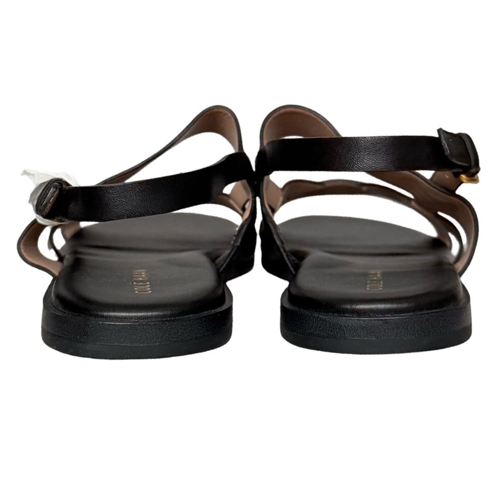 Cole Haan Women's Fawn Flat Sandal Black Leather Strappy Size 10 NWOB - Picture 5 of 9